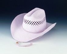 Girl's Pink Western Hat with Vented Crown