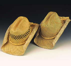 Rolled Western Straw hat