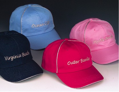 Girl's Embroidered City Name Baseball Cap