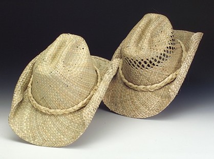 Rolled Western Straw Hat
