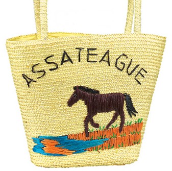 Embroidered  Straw  Shopper