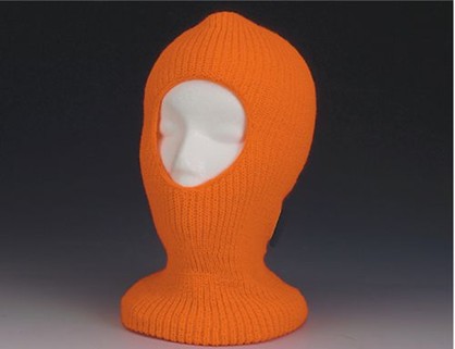 Flame Orange One Hole Knit Mask