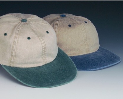 Washed Khaki Two Tone Cap - Ladies & Youth