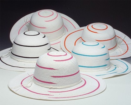 Ladys' Pastel Swirl Toyo Braid Hat
