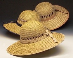 Lady's Ribbon Trim Straw Hat