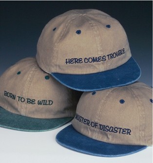 Embroidered Sayings Caps - Child's Sizes