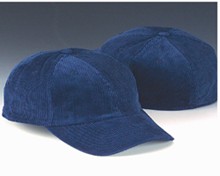 Navy Fitted Corduroy Cap
