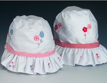 Sale - Embroidered Flower Bonnet