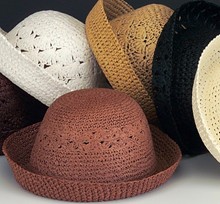 Crocheted Crushable Hat - Neutral Colors