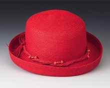 Braided Hat with Beaded Trim