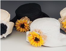 Sale - Gathered Crown Hat with Bows