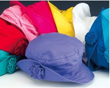 Sale - Upbrim Flower Hat- White Only