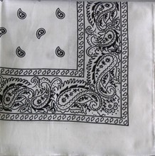 White Paisley Bandana