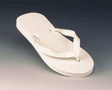 Large Ladies' White Flip Flops - Smooth