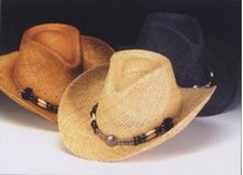 Tea Stained Western Hat with Silver Conchos