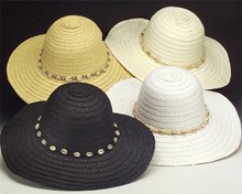 Lady's Fashion Hat - Wooden Bead Trim - Coming Spring 2022