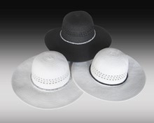 New! Vented Round Crown Hat - Sparkling Trim